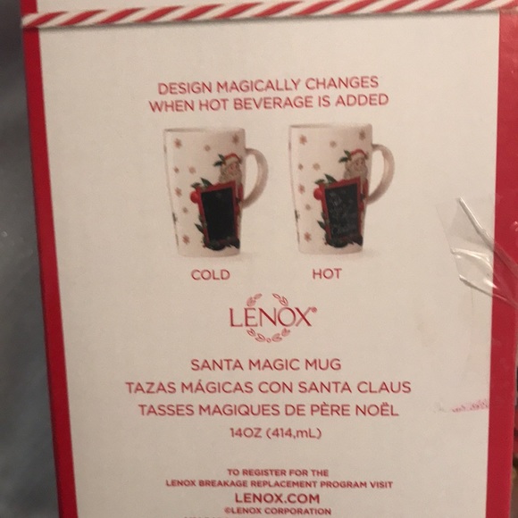 LENOX Heat Changing Mug 890334 Santa Magic Mug Christmas Coffee Cup NIB NEW - Picture 6 of 7